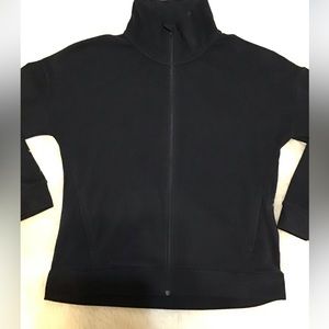 Mondetta woman’s Large Black full zip fleece slash pockets great condition